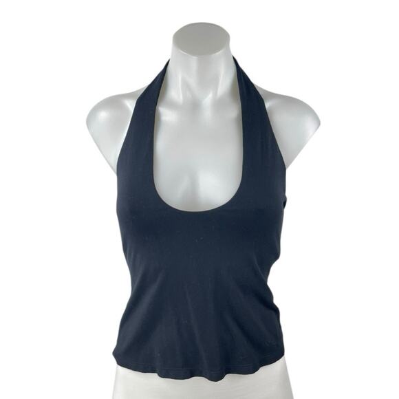 Skims Women's Blue Scoop Neck Halter Sleeveless Activewear Sports Tank Top Sz M - Picture 1 of 4